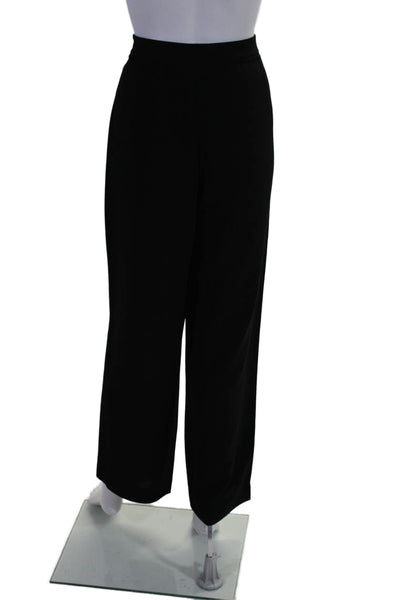 Tahari Womens High Rise Zip Up Straight Leg Dress Pants Jet Black Size 10