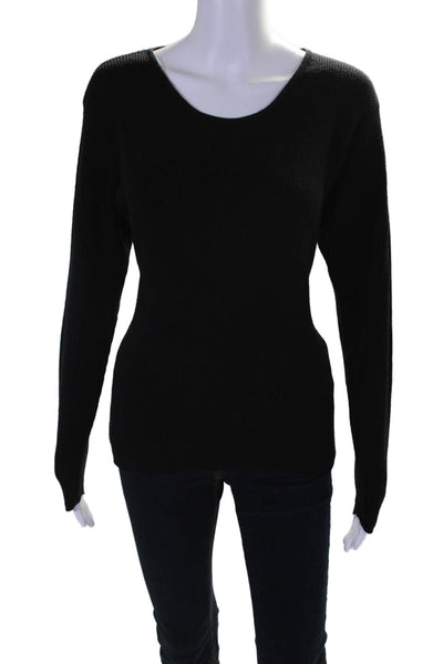 Classiques For Nordstrom Women's Long Sleeves Pullover Sweater Black Size M