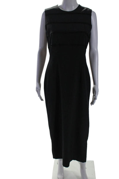 Studio by Pat Argenti Womens Sleeveless Maxi Sheath Dress Black Size 8