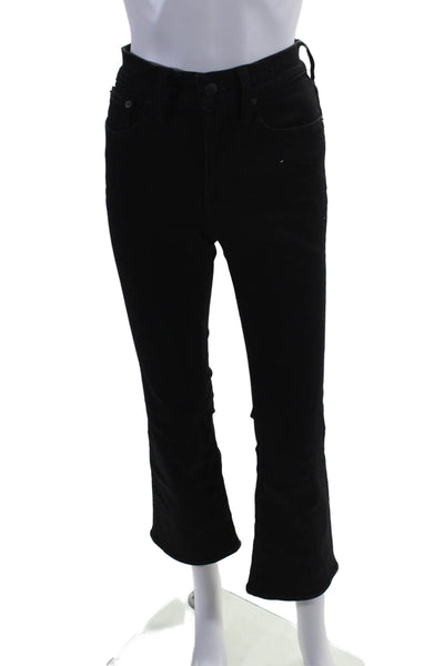 Madewell Womens Zip Front Zip Front Skinny Flare Jeans Black Size 26