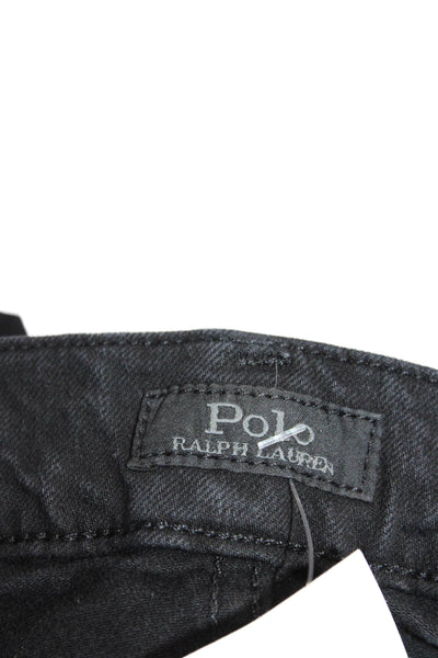 Polo Ralph Lauren Mens Cotton Denim Low Rise Straight Leg Jeans Black Size 30