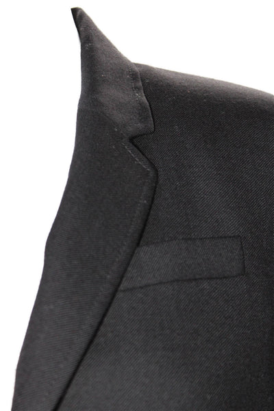 J Crew Womens Long SLeeve Notch Lapel Two Button Blazer Black Size 8