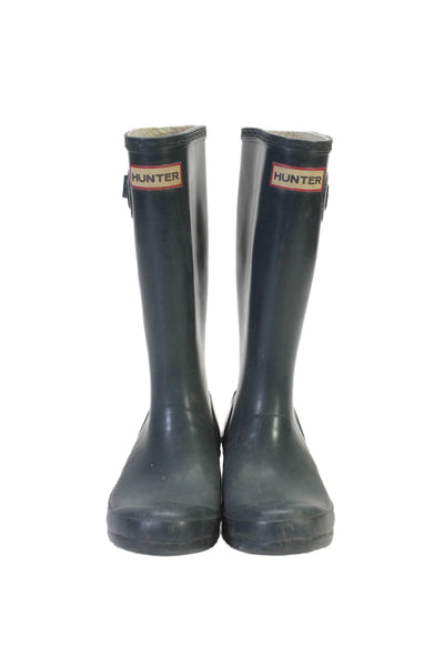 Hunter Boys Knee High Rubber Rain Boots Blue Size 4