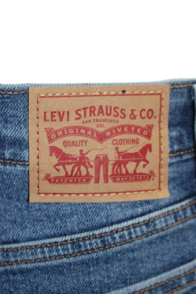 Levi Strauss & Co Womens Cotton High Rise Wedgie Straight Jeans Blue Size 26