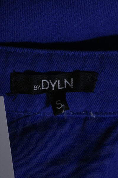 By.DYLN Womens Cotton Contrast Trim Mini Skirt Blue Size S