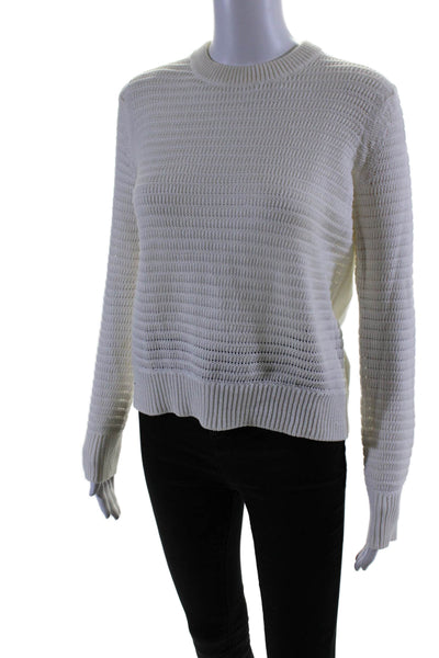 Rag & Bone Jean Womens Cotton Round Neck Pullover Sweater Top Cream Size XS