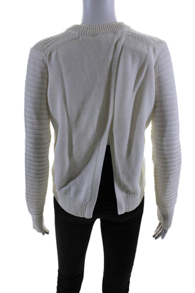 Rag & Bone Jean Womens Cotton Round Neck Pullover Sweater Top Cream Size XS