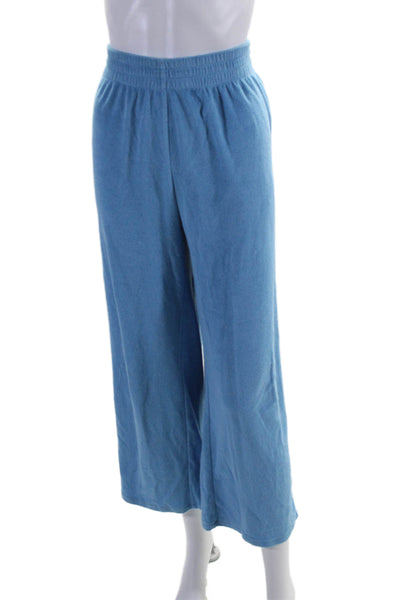 Reformation Jeans Womens Elastic Waistband Terry Sweatpants Blue Size Medium