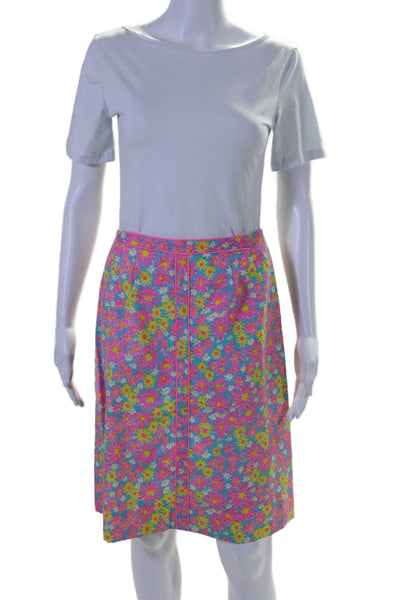 Lilly Pulitzer Women's Hook Closure Lined A-Line Pocket Mini Skirt Floral Size 1