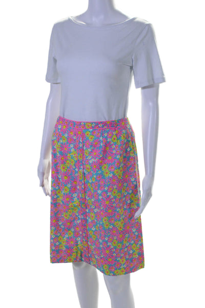 Lilly Pulitzer Women's Hook Closure Lined A-Line Pocket Mini Skirt Floral Size 1