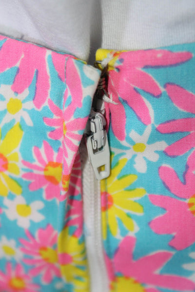 Lilly Pulitzer Women's Hook Closure Lined A-Line Pocket Mini Skirt Floral Size 1