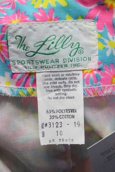 Lilly Pulitzer Women's Hook Closure Lined A-Line Pocket Mini Skirt Floral Size 1