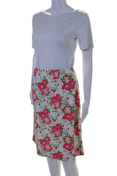 The Lilly Women's Hook Closure Lined A-Line Pocket Mini Skirt Floral Size M