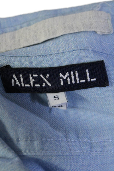 Alex Mill Mens Cotton Collared Long Sleeve Button Down Shirt Blue Size S