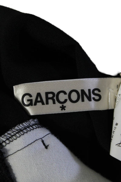 Comme Des Garcons Womens Wool Black High Waisted Short Overalls Size S