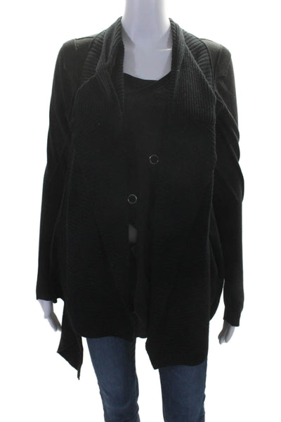 AllSaints Co Ltd Spitalfields Womens Black V-neck Cardigan Sweater Top Size 8