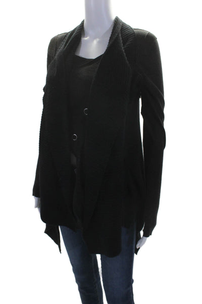 AllSaints Co Ltd Spitalfields Womens Black V-neck Cardigan Sweater Top Size 8