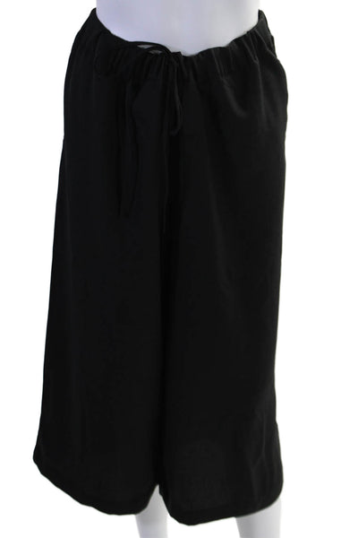 W118 By Walter Baker Womens Drawstring Wide Leg Cropped Pants Black Size XL