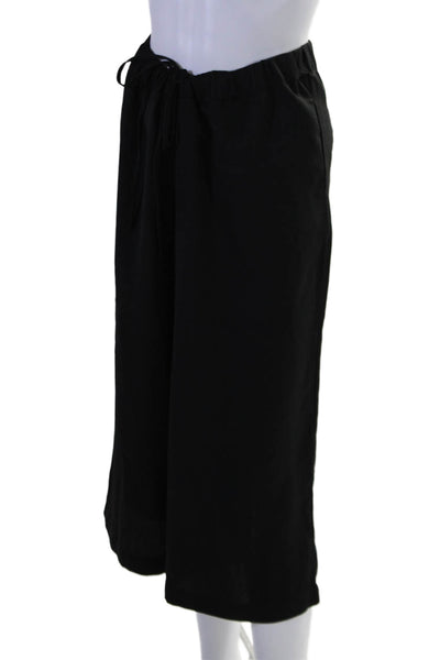 W118 By Walter Baker Womens Drawstring Wide Leg Cropped Pants Black Size XL