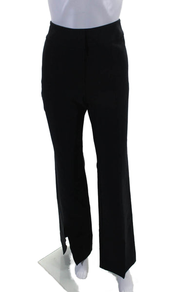 Derek Lam 10 Crosby Womens Mid Rise Pleated Trouser Pants Black Cotton Size 6