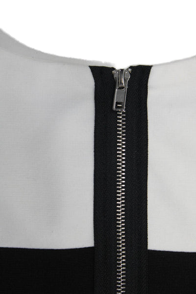 Biscotti Girls Black White Color Block Long Sleeve Fit & Flare Dress Size 6