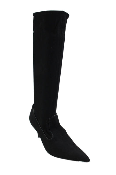 Cole Haan Womens Pointed Toe Pull On Mid Calf Fashion Boots Black Size 9.5 B