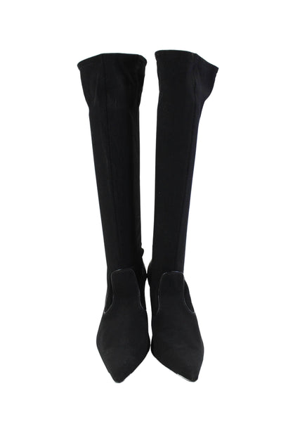 Cole Haan Womens Pointed Toe Pull On Mid Calf Fashion Boots Black Size 9.5 B