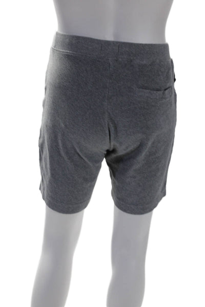 Sunspel Mens Mid Rise Drawstring Waist Casual Shorts Gray Cotton Size Small
