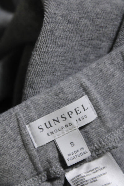 Sunspel Mens Mid Rise Drawstring Waist Casual Shorts Gray Cotton Size Small