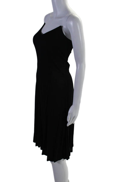 Yorke & Cole Womens Strapless Scoop Neck Corset Midi Dress Black Size S