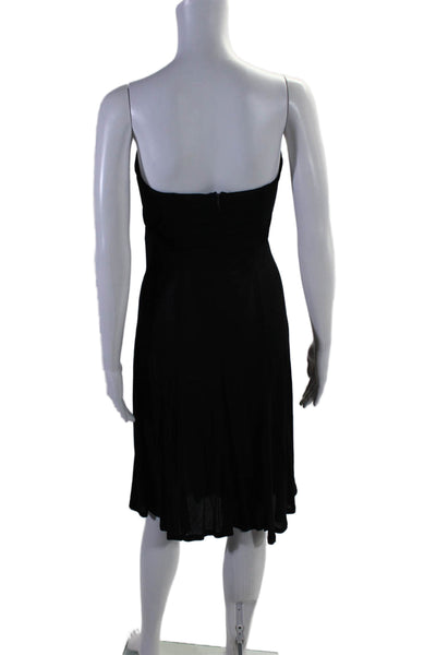 Yorke & Cole Womens Strapless Scoop Neck Corset Midi Dress Black Size S