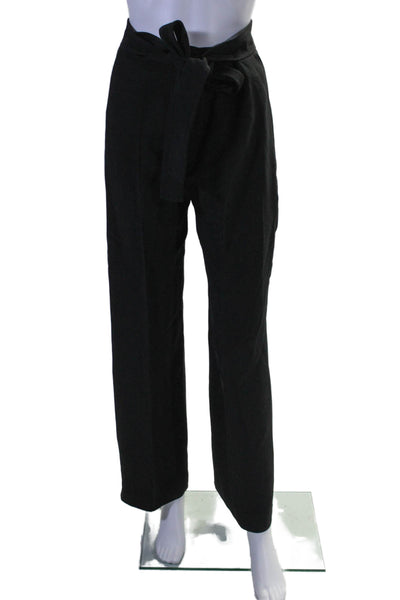 Chloe Womens Zip Front Straight Leg Pleated Dress Pants Black 32 in