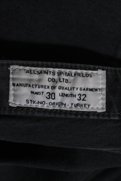 AllSaints Co Ltd Spitalfields Womens Low Rise Skinny Leg Jeans Black Size 30X32