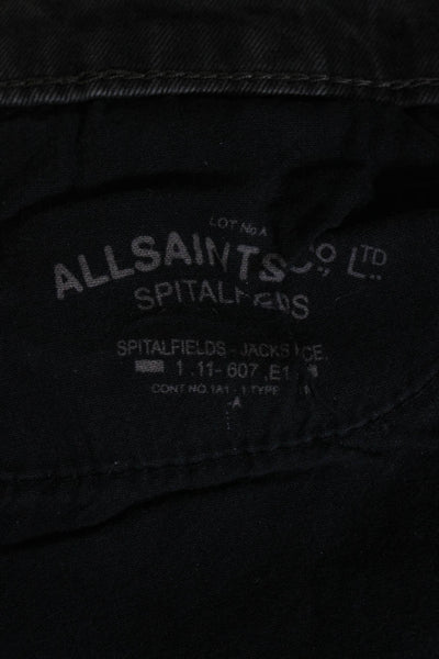 AllSaints Co Ltd Spitalfields Womens Low Rise Skinny Leg Jeans Black Size 30X32