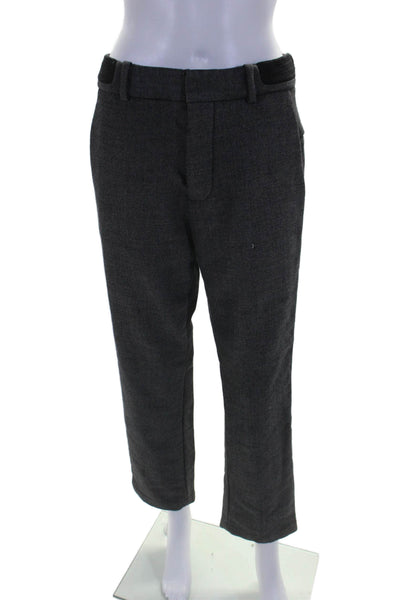 3.1 Phillip Lim Womens High Rise Button Up Slim Leg Dress Pants Black Size 8