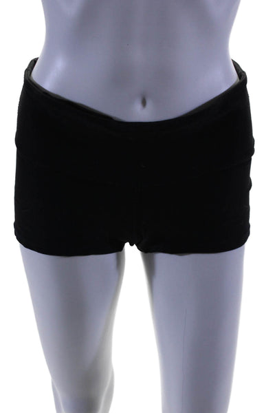 Lululemon Womens Stretch Low-Rise Activewear Mini Shorts Black Size 6