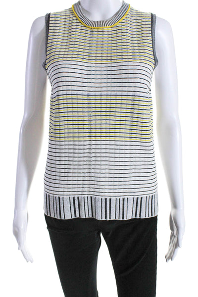 Proenza Schouler Women's Round Neck Sleeveless Sweater Tank Gray Size M