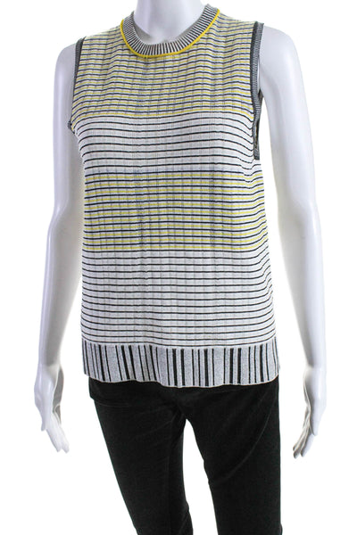 Proenza Schouler Women's Round Neck Sleeveless Sweater Tank Gray Size M