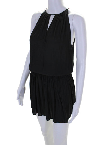 Ramy Brook Womens Sleeveless Flare Halter Dress Black Size Small