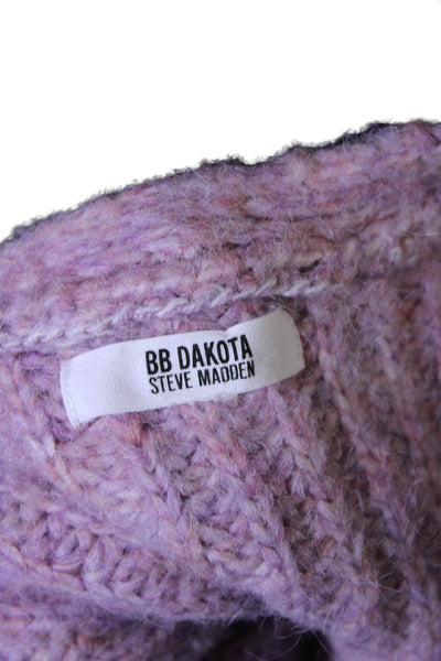 BB Dakota Steve Madden Womens Button Down Cardigan Sweater Purple Pink Size Smal