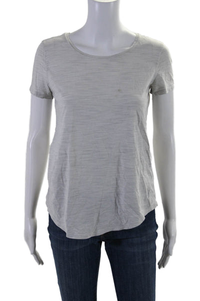 Lululemon Womens Short Sleeve Scoop Neck Tee Shirt Gray Size 4