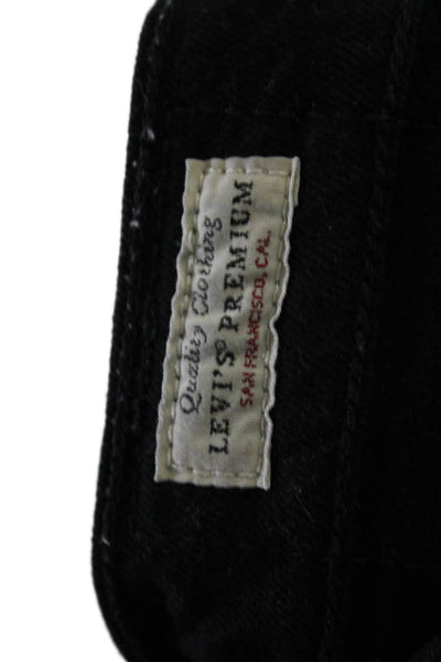 Levis Womens High Rise Wedgie Straight Leg Jeans Black Denim Size 25