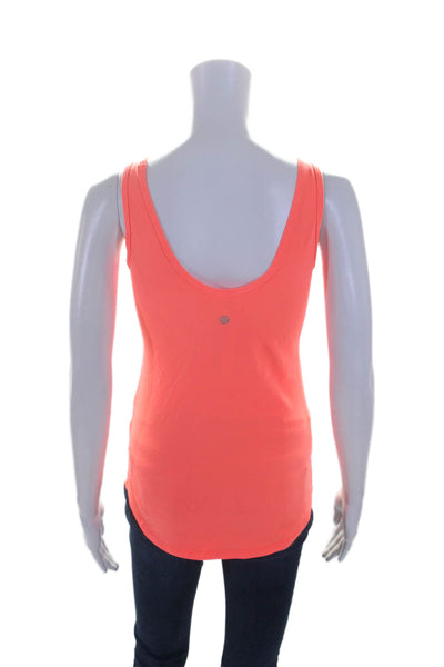 Lululemon Womens Scoop Neck Lightweight Tank Top Neon Pink Size 4