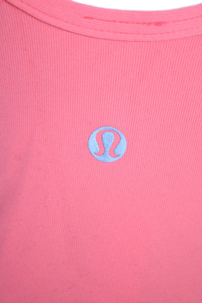 Lululemon Womens Scoop Neck Lightweight Tank Top Neon Pink Size 4