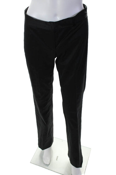 Theory Womens Flat Zip Front Tapered Leg Dress Pants Black Size 2