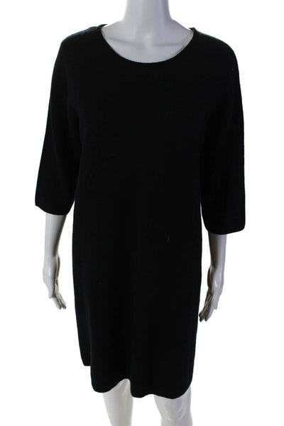 COS Womens Wool Long Sleeve Knee Length Sweater Dress Black Size S