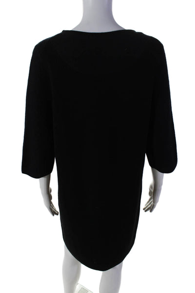 COS Womens Wool Long Sleeve Knee Length Sweater Dress Black Size S