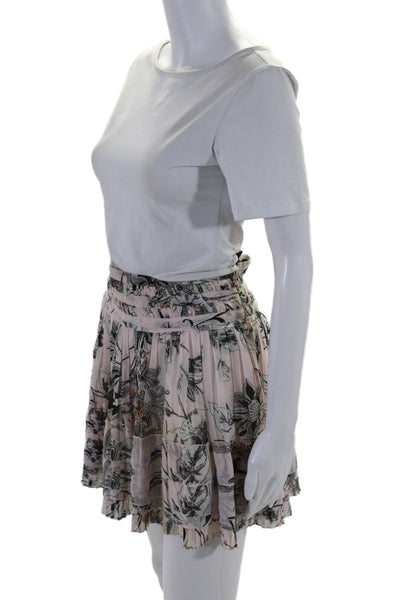 Twelfth Street by Cynthia Vincent Womens Pink Floral Paisley Mini Skirt Size 6