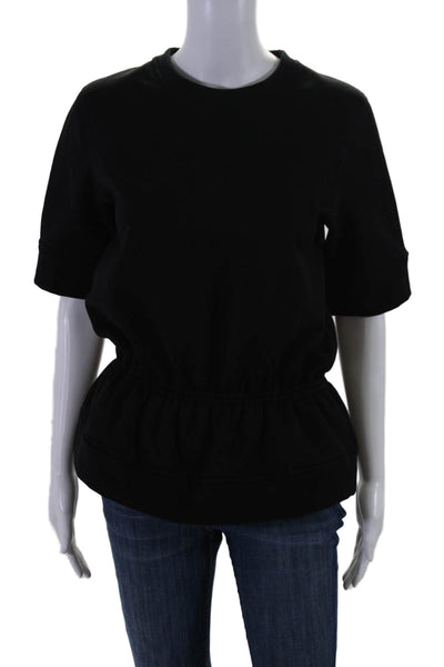 Lululemon Womens Short Sleeve Scoop Neck Sweatshirt Black Size 4