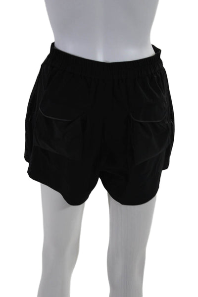 Lululemon Womens Elastic Waistband Mid Rise Short Shorts Black Size 6